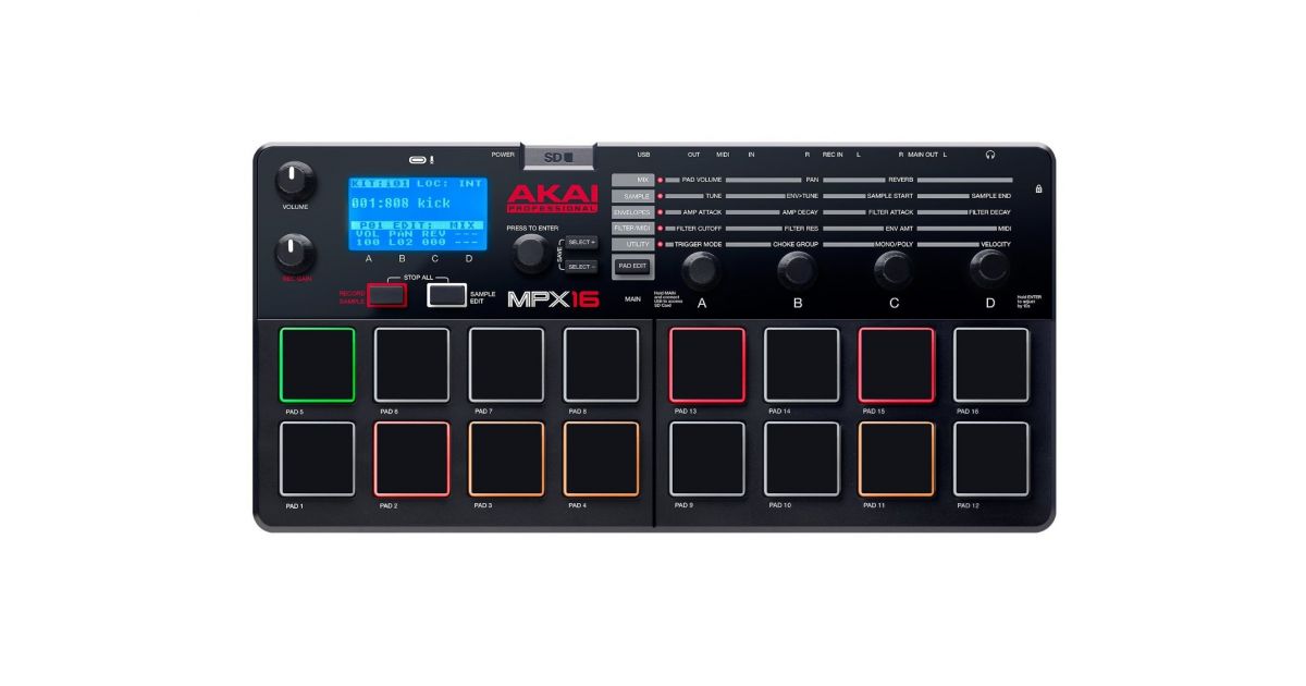 AKAI アカイ プロフェッショナル MPX16 MIDIコントローラー 製品情報：MPX16：AKAI professional